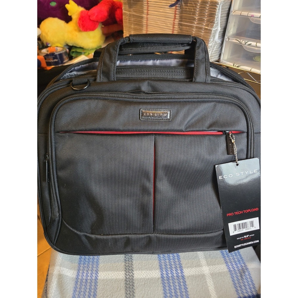 New Black Eco Style Laptop Computer Tech Travel Bag fits 15.6"